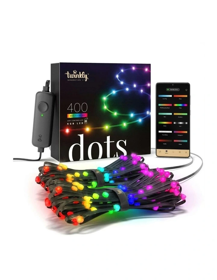 400 LED Dots String Light AU Plug Black Wire RGB image 2