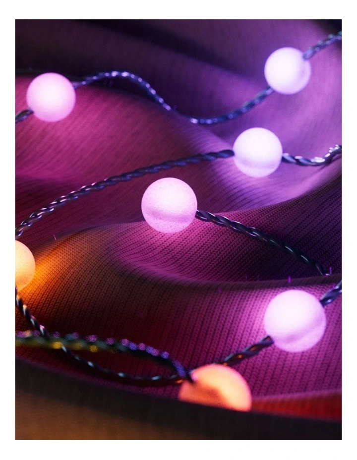 LED Candie String Light USB-C Powered Green Wire Pearl Shape RGB - 200 image 3