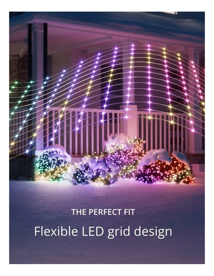 AU Plug Wire Pearl Shape RGB 260 LED Net Light image 2