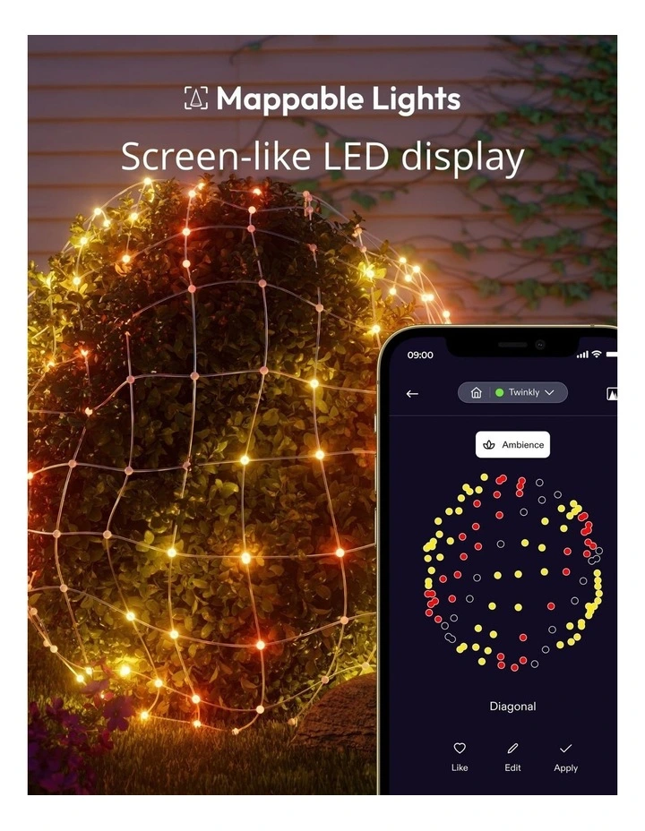 AU Plug Wire Pearl Shape RGB 260 LED Net Light image 4