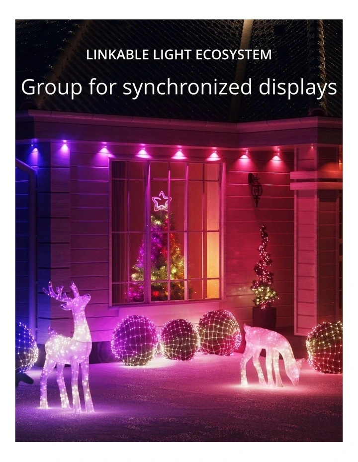 AU Plug Wire Pearl Shape RGB 260 LED Net Light image 7