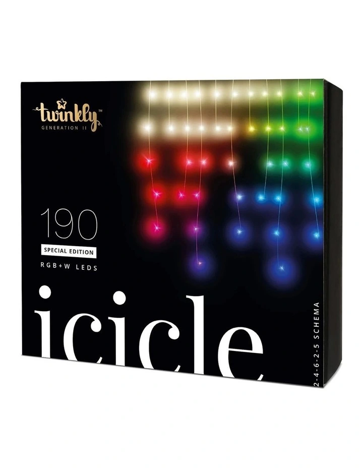 LED RGB+W Icicle Light Generation IIAU 190 Plug Wire image 1