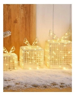 Acrylic Giftbox Set Of 3 in Yellow