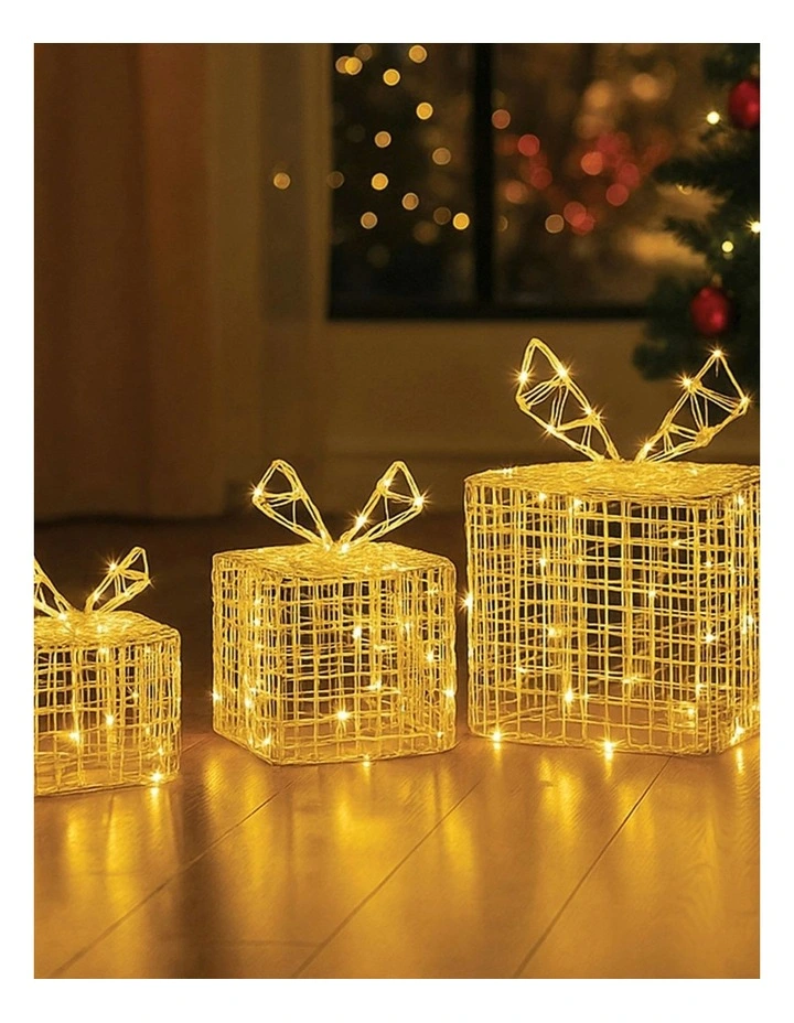 Acrylic Giftbox Set Of 3 in Yellow image 2