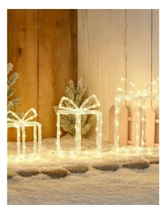Acrylic Flat Giftbox Set Of 3 in Yellow