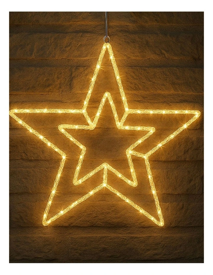 2D Acrylic Concentric Double Star in Yellow image 1