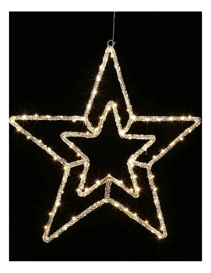 2D Acrylic Concentric Double Star in Yellow image 3