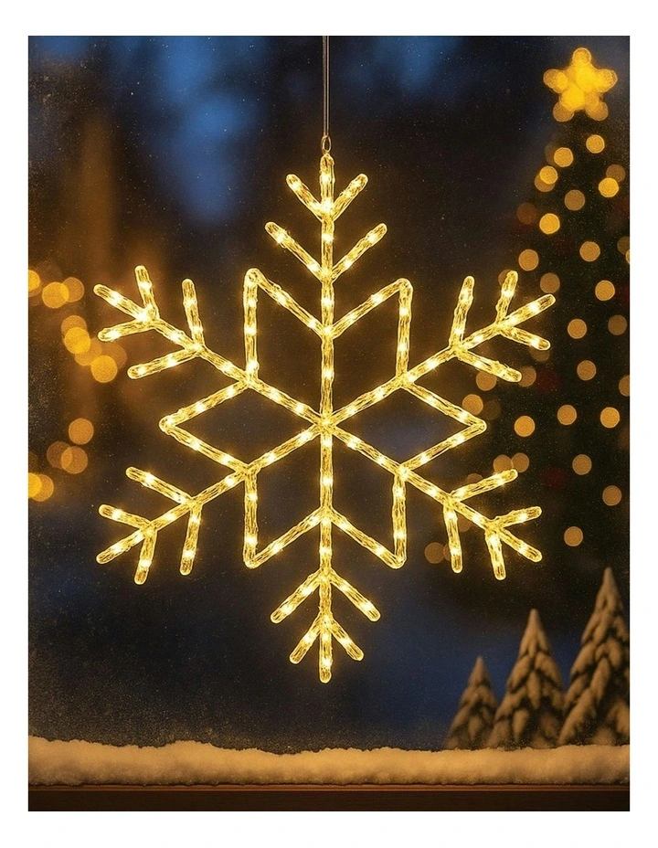 2D Acrylic Snowflake in Yellow image 2