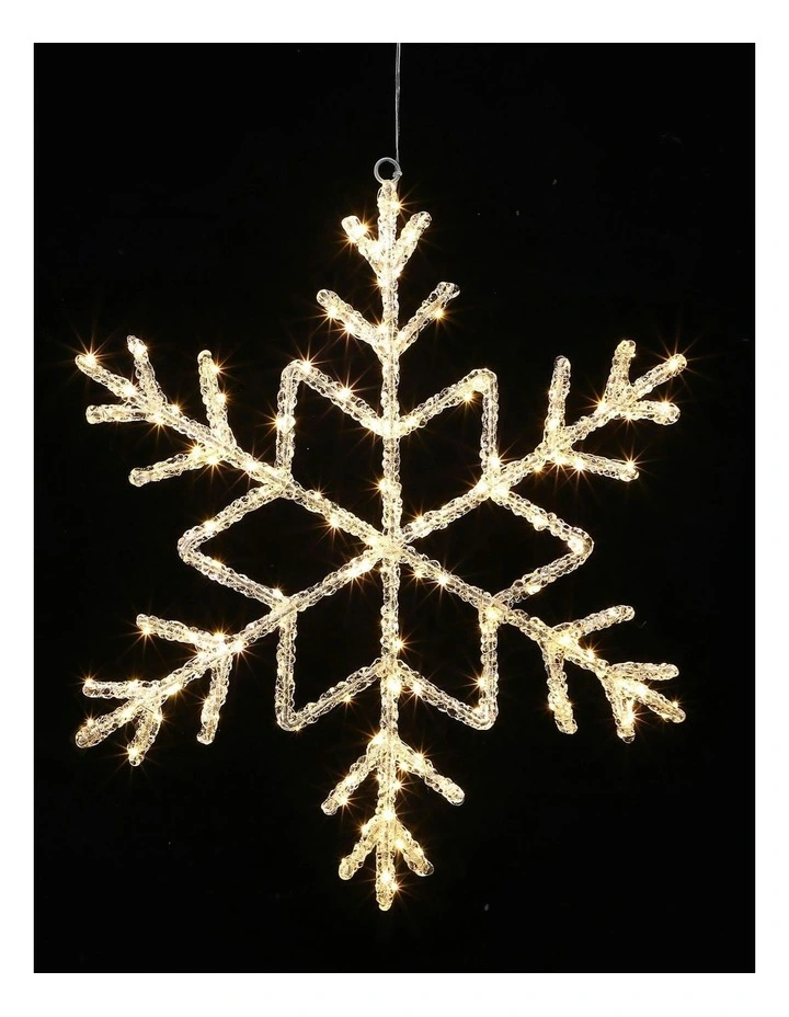 2D Acrylic Snowflake in Yellow image 3