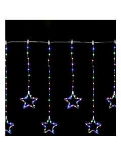 Waterfall Curtain With Stars 200cm in Multi