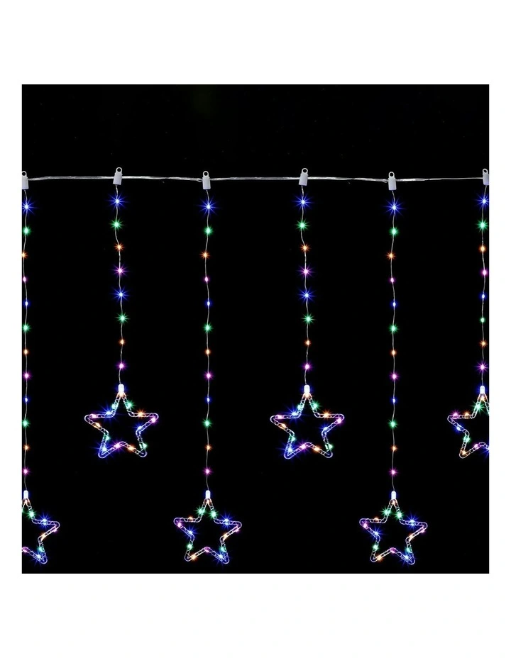 Waterfall Curtain With Stars 200cm in Multi image 1
