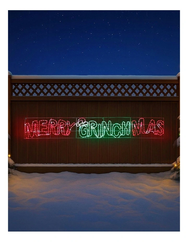 Merry Grinchmas Rope Light Silhouette 2m image 1