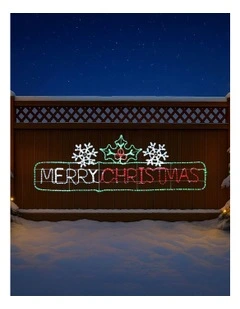 Merry Christmas Rope Light Silhouette in 2m