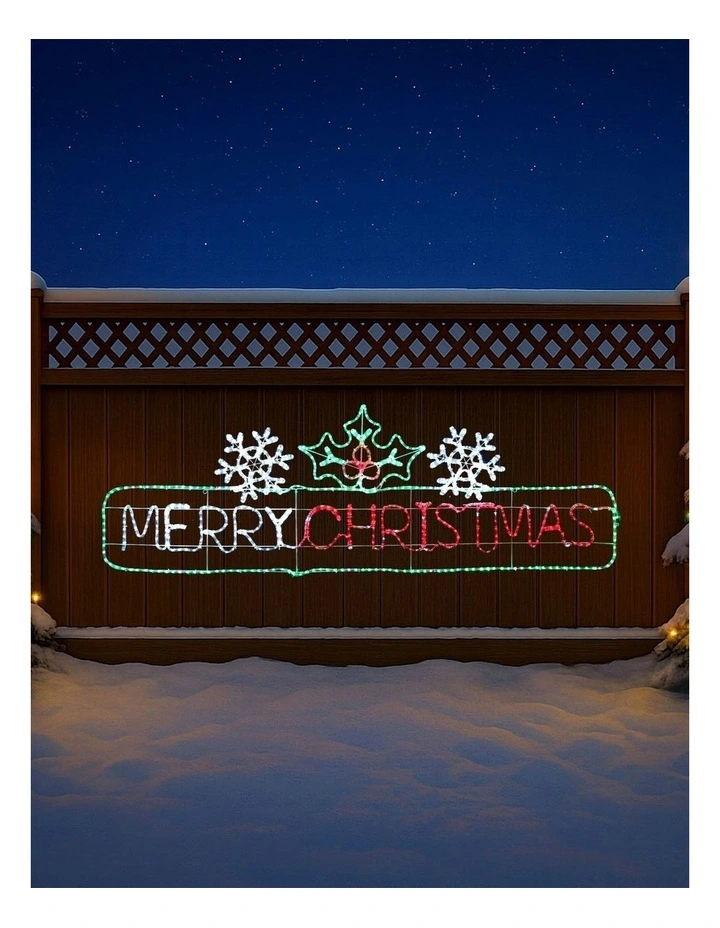 Merry Christmas Rope Light Silhouette in 2m image 1