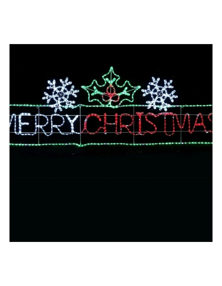 Merry Christmas Rope Light Silhouette in 2m image 2