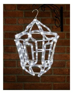3D Christmas Hanging Lantern Rope Light Silhouette