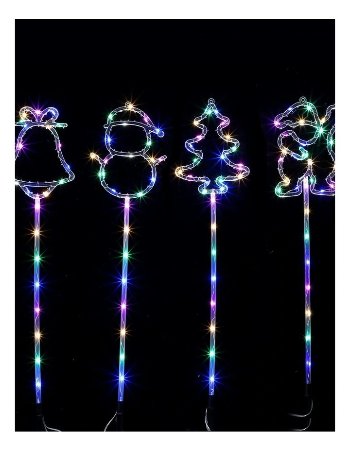 Path Light With Santa, Tree, Bell And Snowman image 1