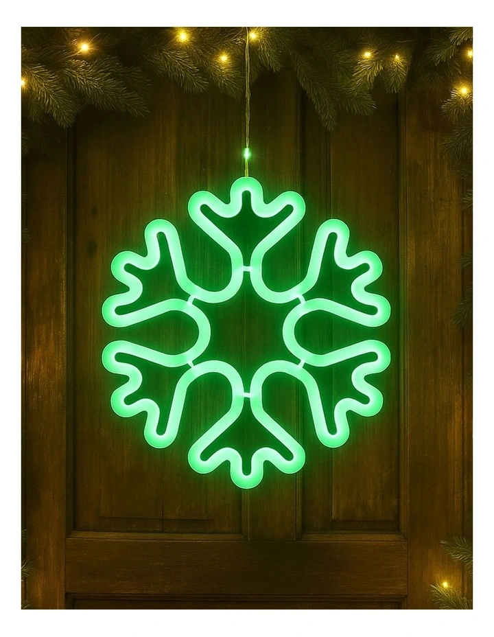 RGB Snowflake window display - Battery Operate 27cm image 3