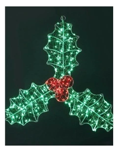 Outdoor Micr-LED Christmas Holly Berry Silhouette