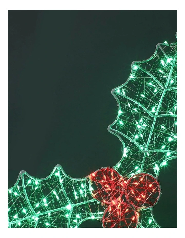 Outdoor Micr-LED Christmas Holly Berry Silhouette image 4