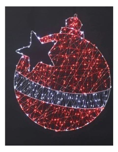 Outdoor Micr-LED Christmas Bauble Silhouette