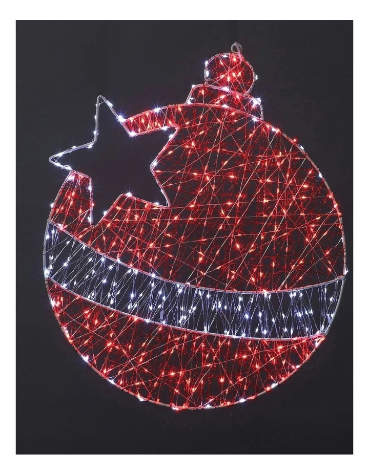Outdoor Micr-LED Christmas Bauble Silhouette image 1