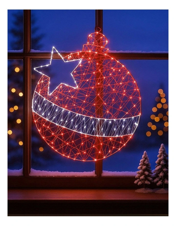 Outdoor Micr-LED Christmas Bauble Silhouette image 2