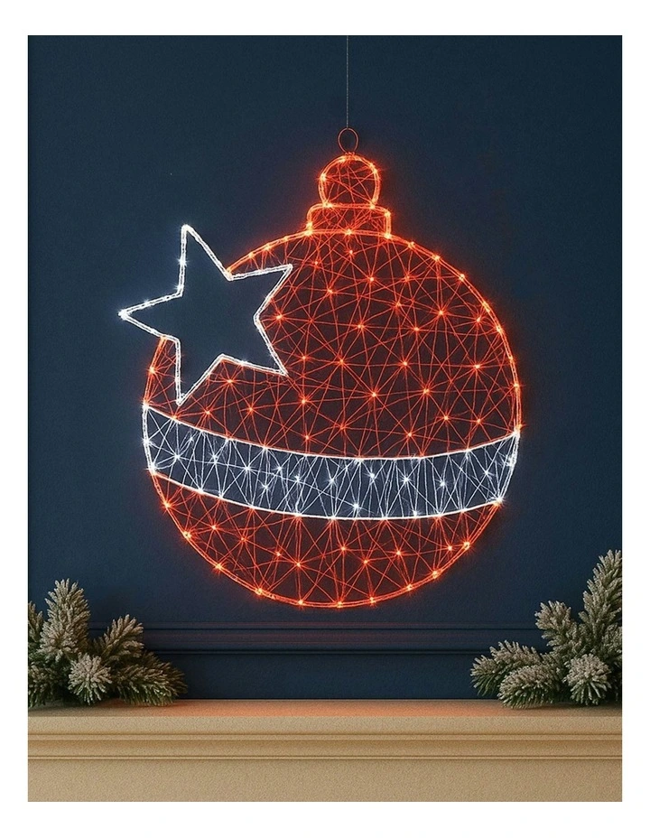 Outdoor Micr-LED Christmas Bauble Silhouette image 3