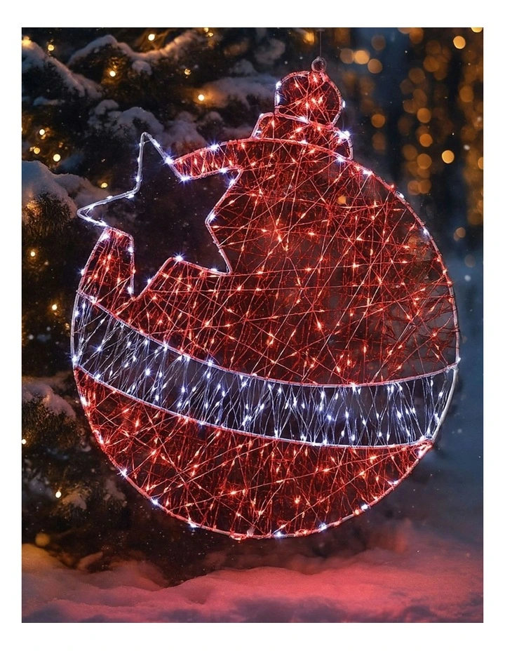 Outdoor Micr-LED Christmas Bauble Silhouette image 4