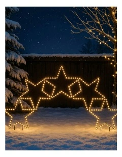 2D Lit Star Garden Arch