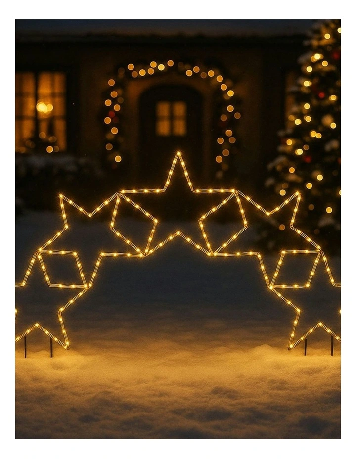 2D Lit Star Garden Arch image 3