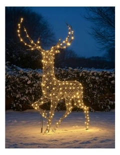 LED Classic Standing Reindeer in Yellow