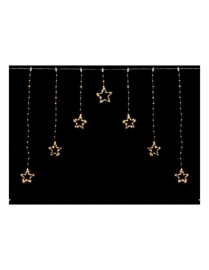 Curtain with stars 160cm in Warm White image 1