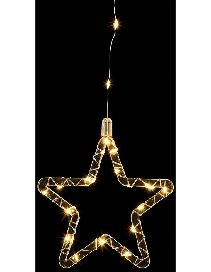 Curtain with stars 160cm in Warm White image 2