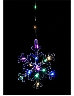 V-Shape Curtain With Snowflake in Multicolour