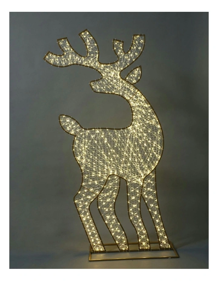 LED Mesh Reindeer With Twinkle 2D 1.8M in Warm White image 2