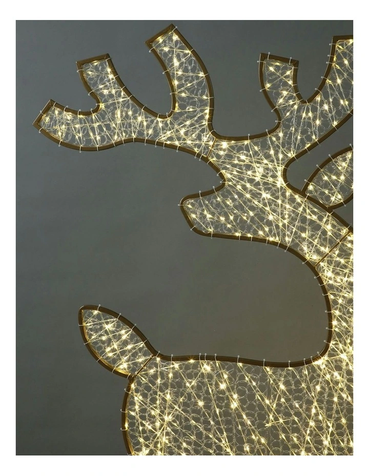 LED Mesh Reindeer With Twinkle 2D 1.8M in Warm White image 3