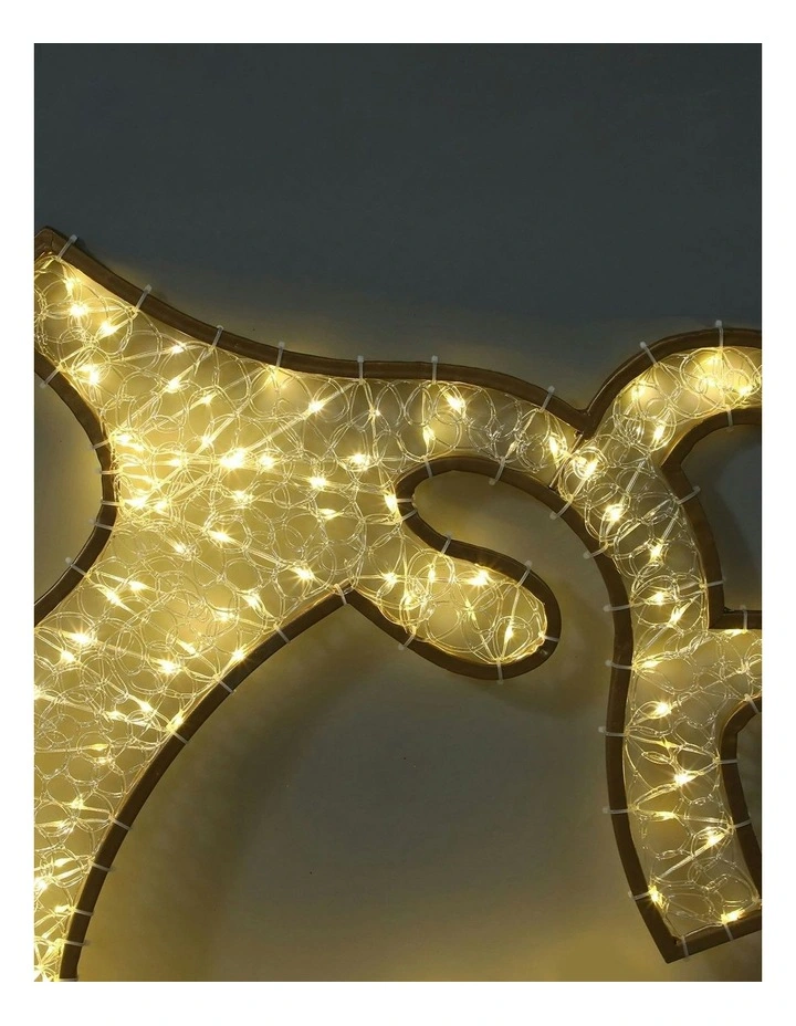 LED Mesh Flying Reindeer With Twinkle 2D 1.2M in Warm White image 3