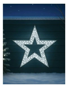 LED Mesh Star With Twinkle 2D 1.2M in White