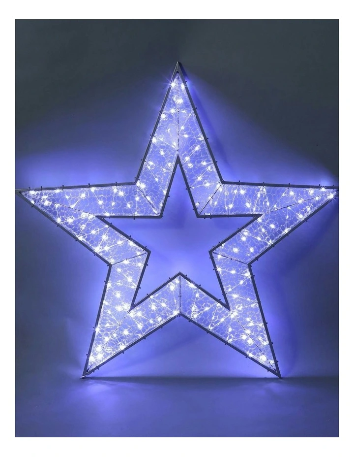LED Mesh Star With Twinkle 2D 1.2M in White image 2