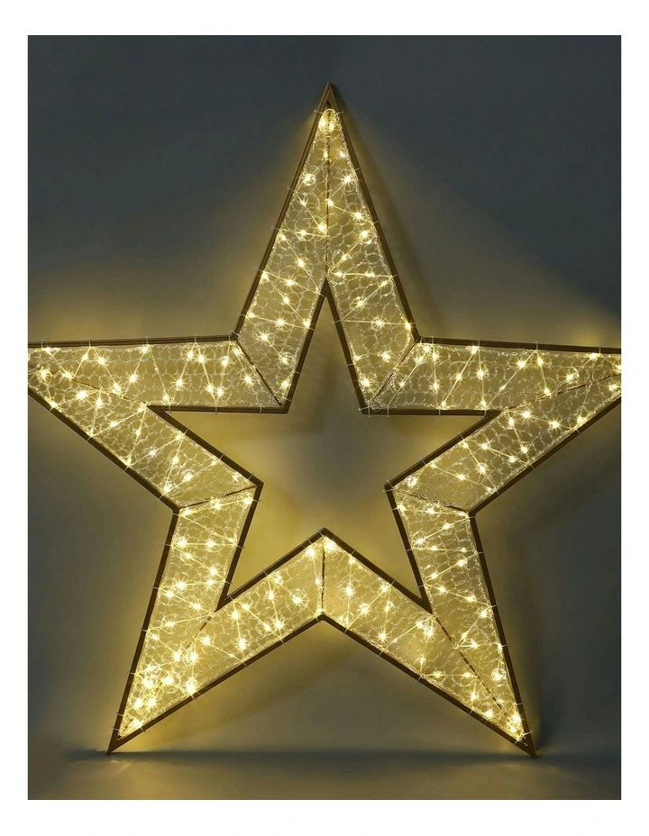 LED Mesh Star With Twinkle 2D 1.2M in Warm White image 2