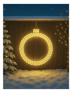 LED Mesh Christmas Bauble Ring With Twinkle 2D 1.2M in Warm White