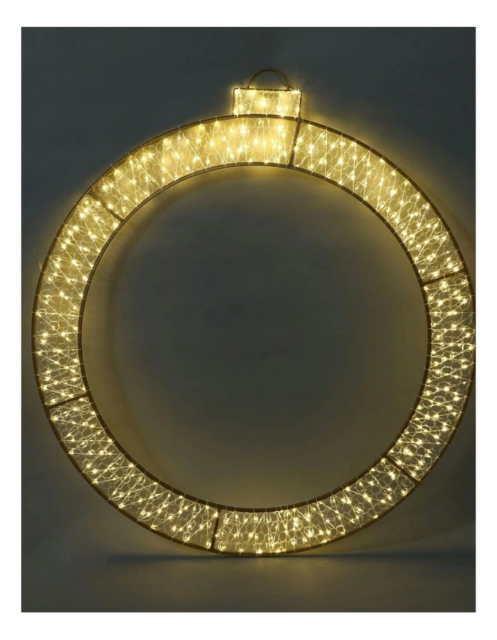 LED Mesh Christmas Bauble Ring With Twinkle 2D 1.2M in Warm White image 2