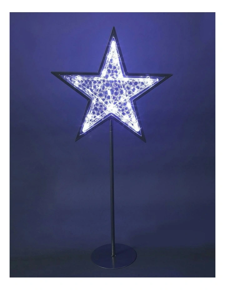 LED Standing Mesh Star With Twinkle 2D in White image 2