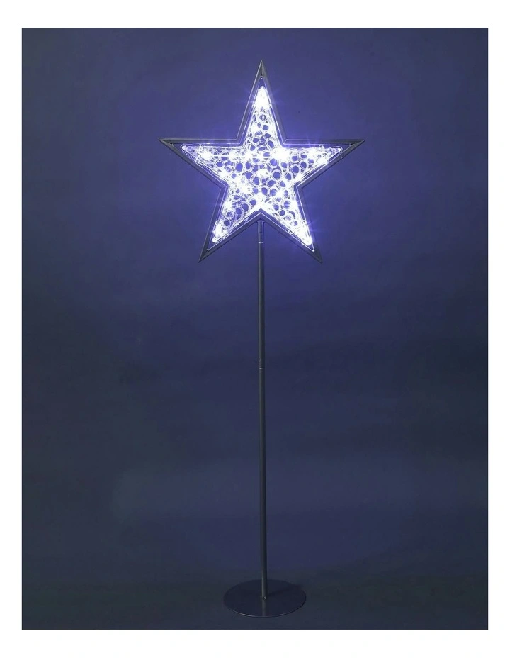 LED Standing Mesh Star With Twinkle 2D in White image 3