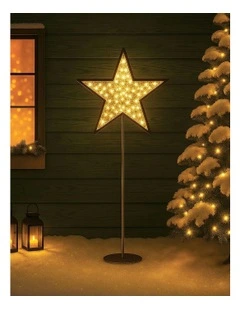 LED Standing Mesh Star With Twinkle 2D in Warm White