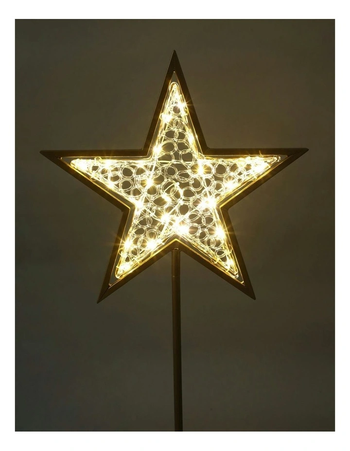 LED Standing Mesh Star With Twinkle 2D in Warm White image 4