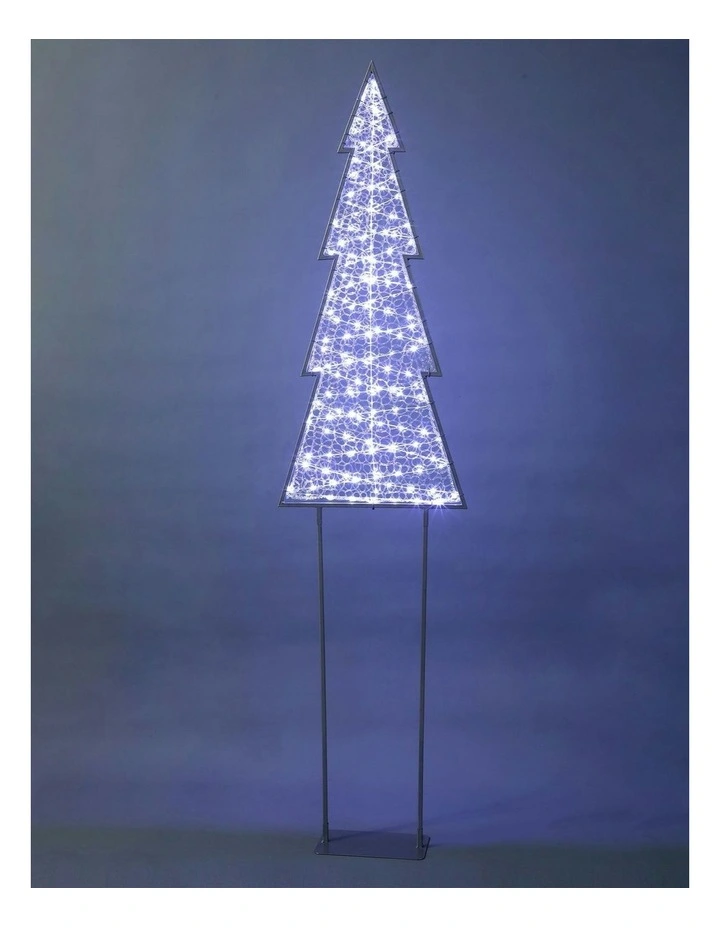 Large Size LED Mesh Christmas Tree With Twinkle 2D in White image 2