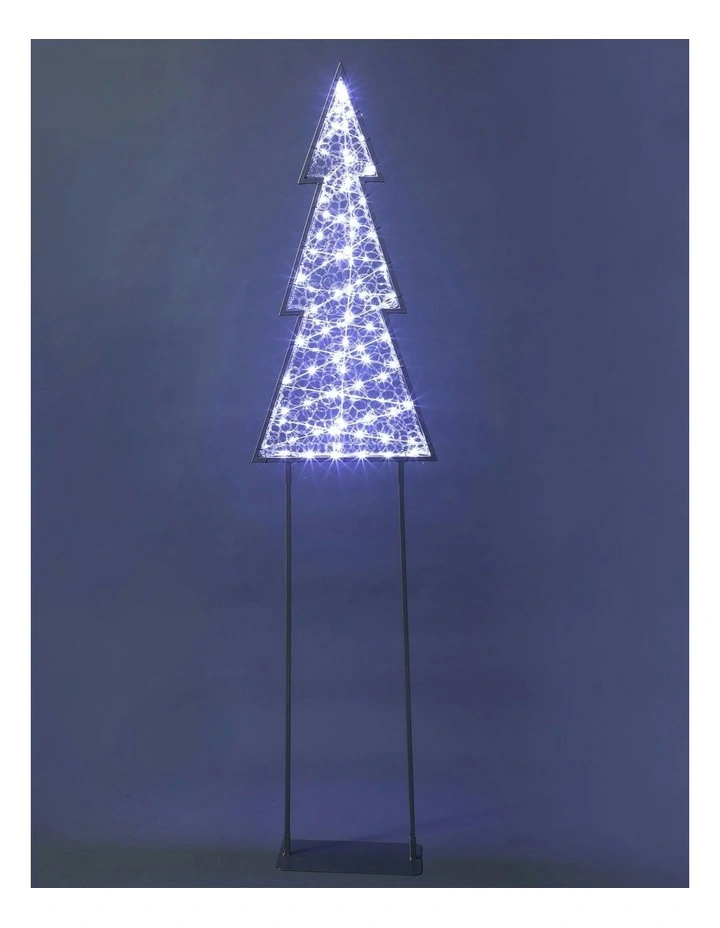 Small Size LED Mesh Christmas Tree With Twinkle 2D in White image 2