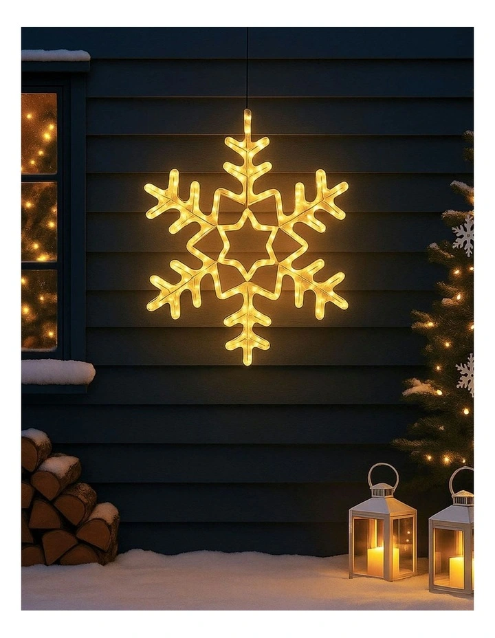 Snowflake Rope Light Silhouette 60cm in Warm White image 1